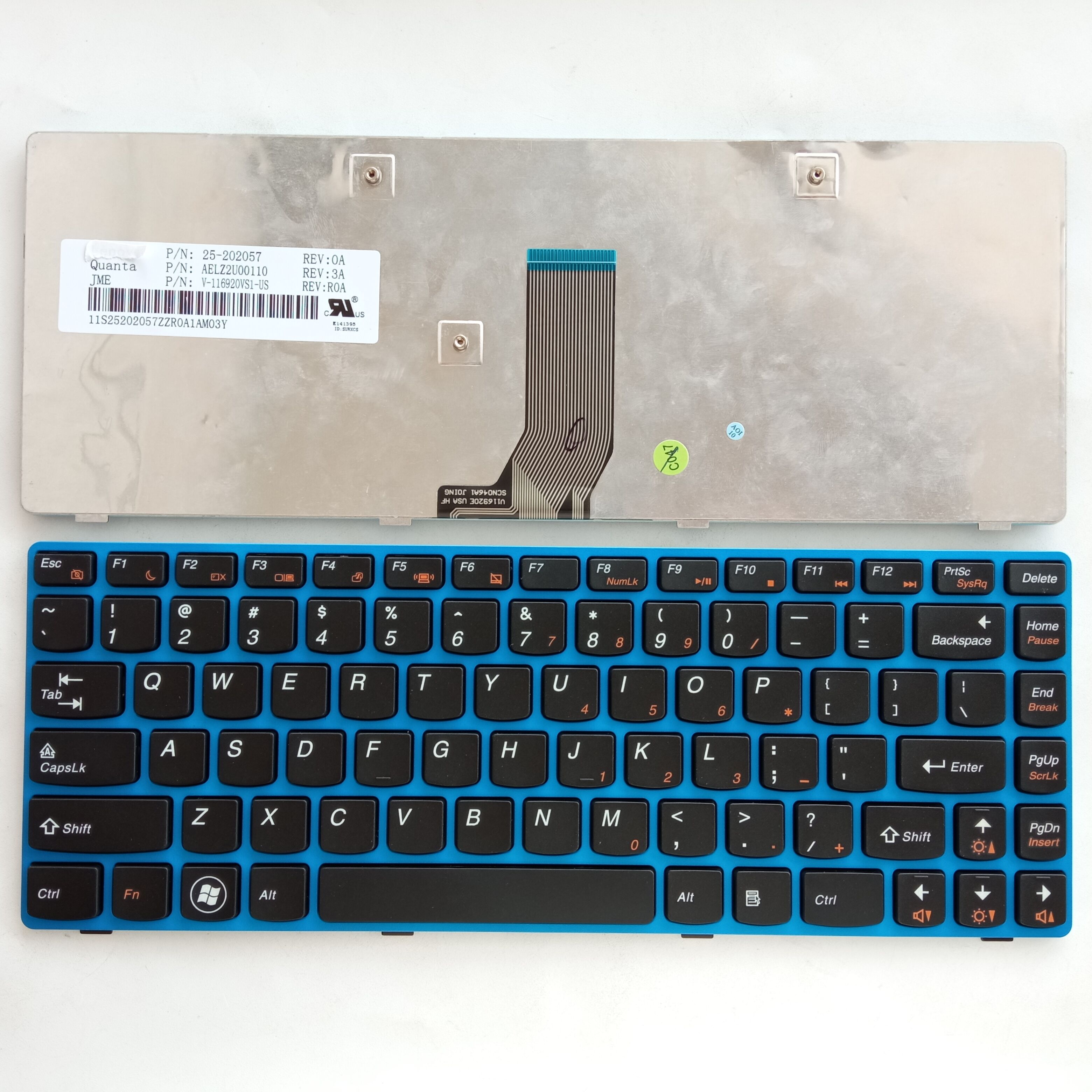 Picture of New Replacement Laptop Keyboard For LENOVO G480 Blue FRAME BLACK US Layout